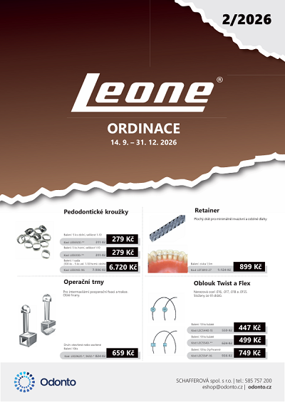 Akční leták Leone - vše pro ortodoncii ordinace